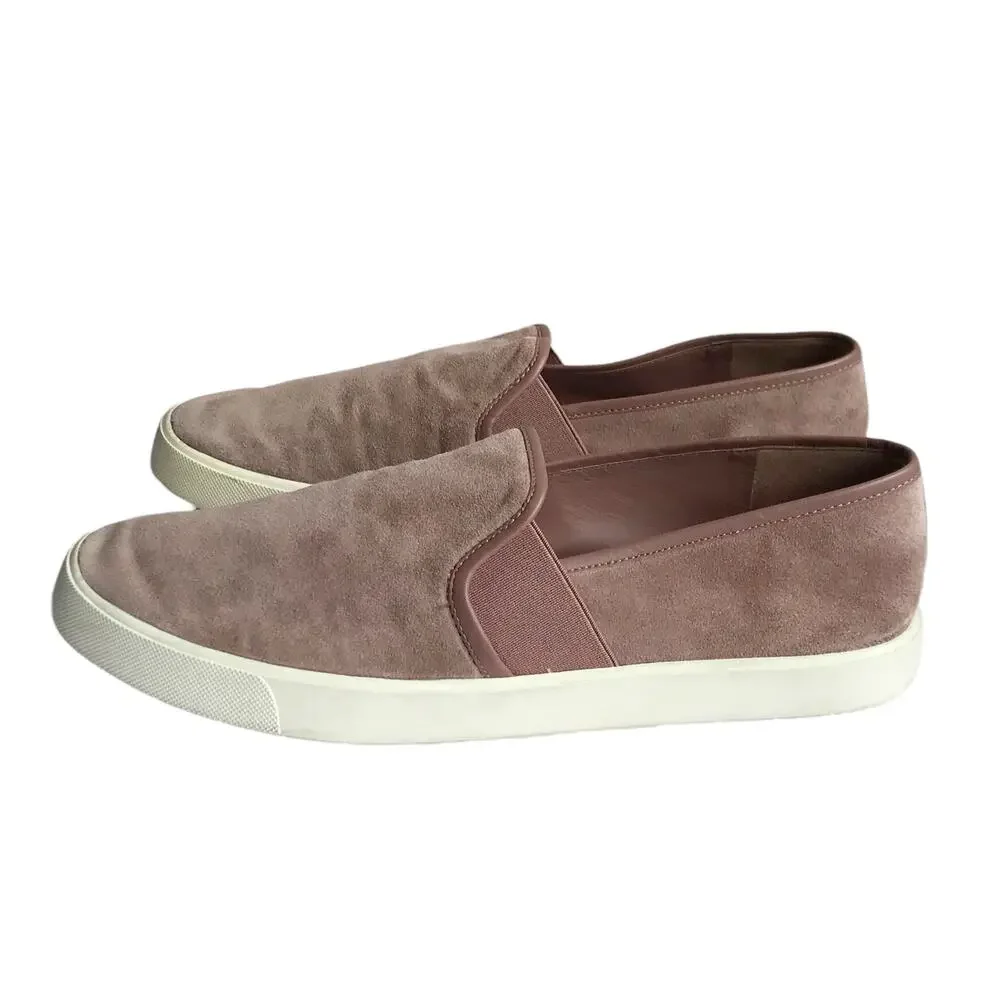 Vince Blair Suede Slip On Platform Sneakers Size 9 Pink Academia Minimalist
